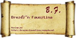 Brezán Fausztina névjegykártya